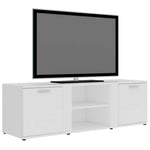 Tv-Benk Hvit 120X34X37 Cm Konstruert Tre