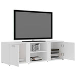 Tv-Benk Hvit 120X34X37 Cm Konstruert Tre