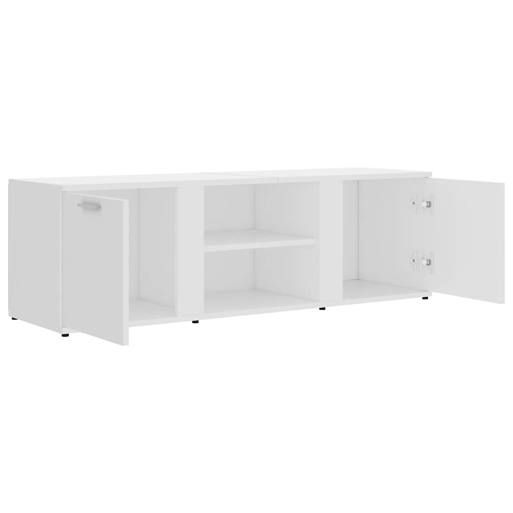 Tv-Benk Hvit 120X34X37 Cm Konstruert Tre