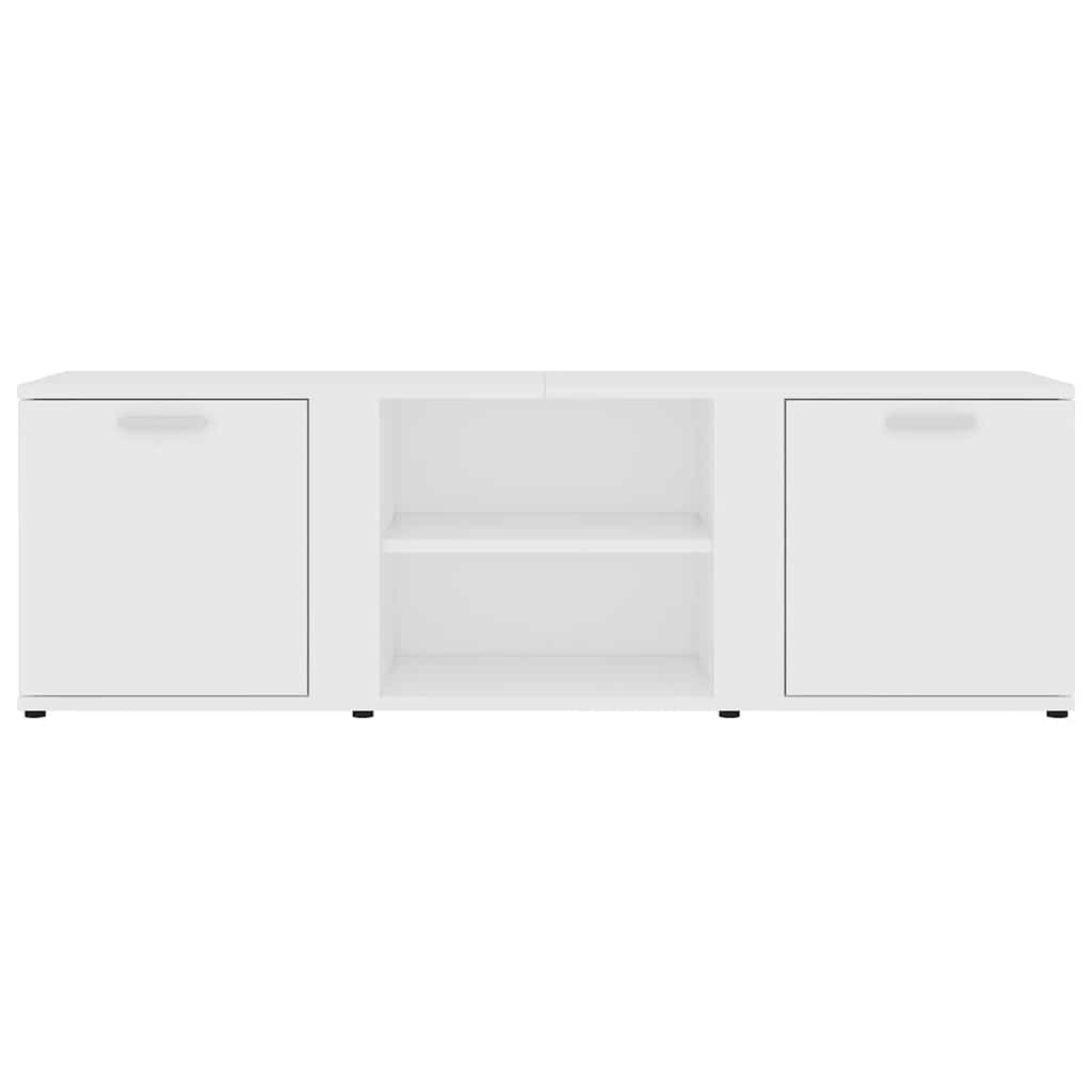 Tv-Benk Hvit 120X34X37 Cm Konstruert Tre