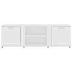Tv-Benk Hvit 120X34X37 Cm Konstruert Tre