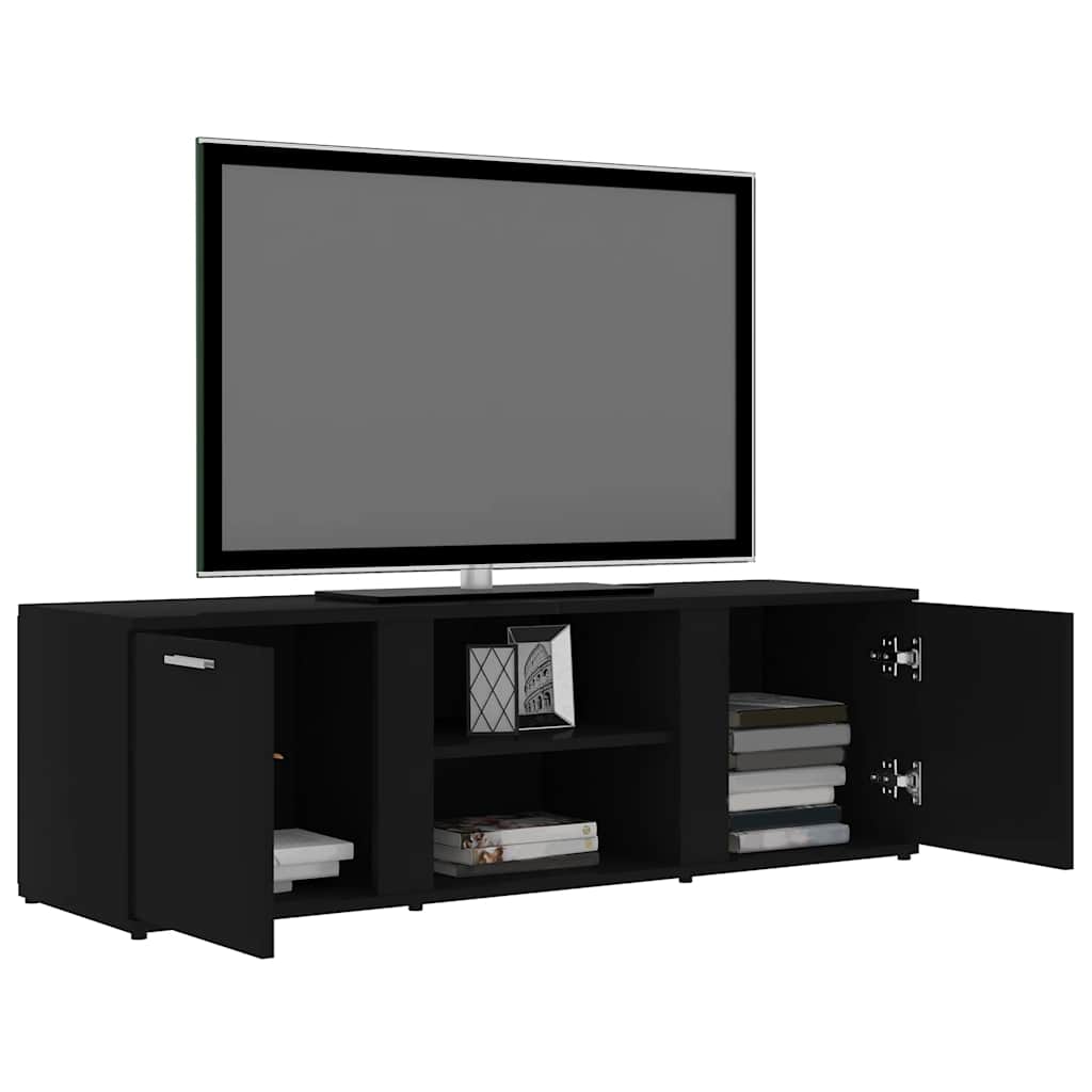 Tv-Benk Svart 120X34X37 Cm Konstruert Tre