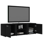 Tv-Benk Svart 120X34X37 Cm Konstruert Tre