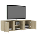 Tv-Benk Sonoma Eik 120X34X37 Cm Konstruert Tre