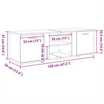 Tv-Benk Sonoma Eik 120X34X37 Cm Konstruert Tre