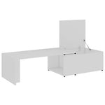 Salongbord Hvit 150X50X35 Cm Konstruert Tre