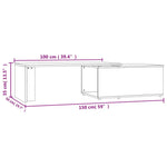 Salongbord Betonggrå 150X50X35 Cm Konstruert Tre