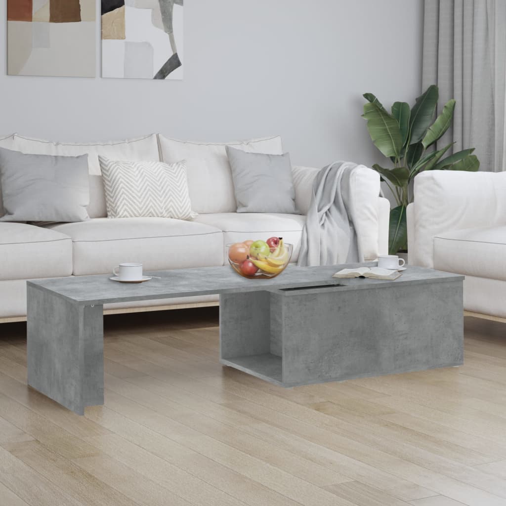 Salongbord Betonggrå 150X50X35 Cm Konstruert Tre