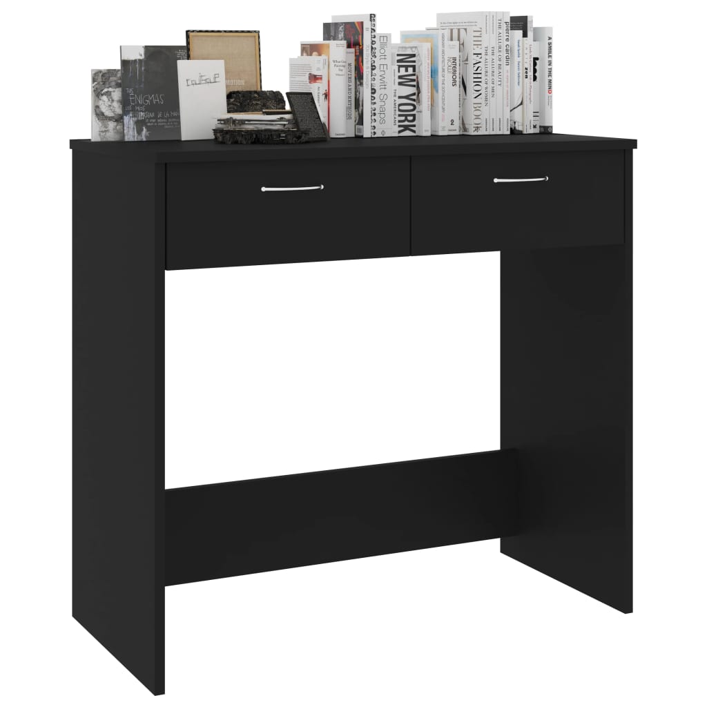 Skrivebord Svart 80X40X75 Cm Konstruert Tre