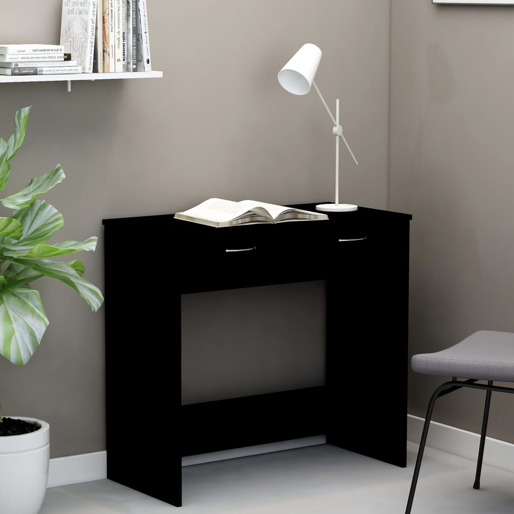 Skrivebord Svart 80X40X75 Cm Konstruert Tre