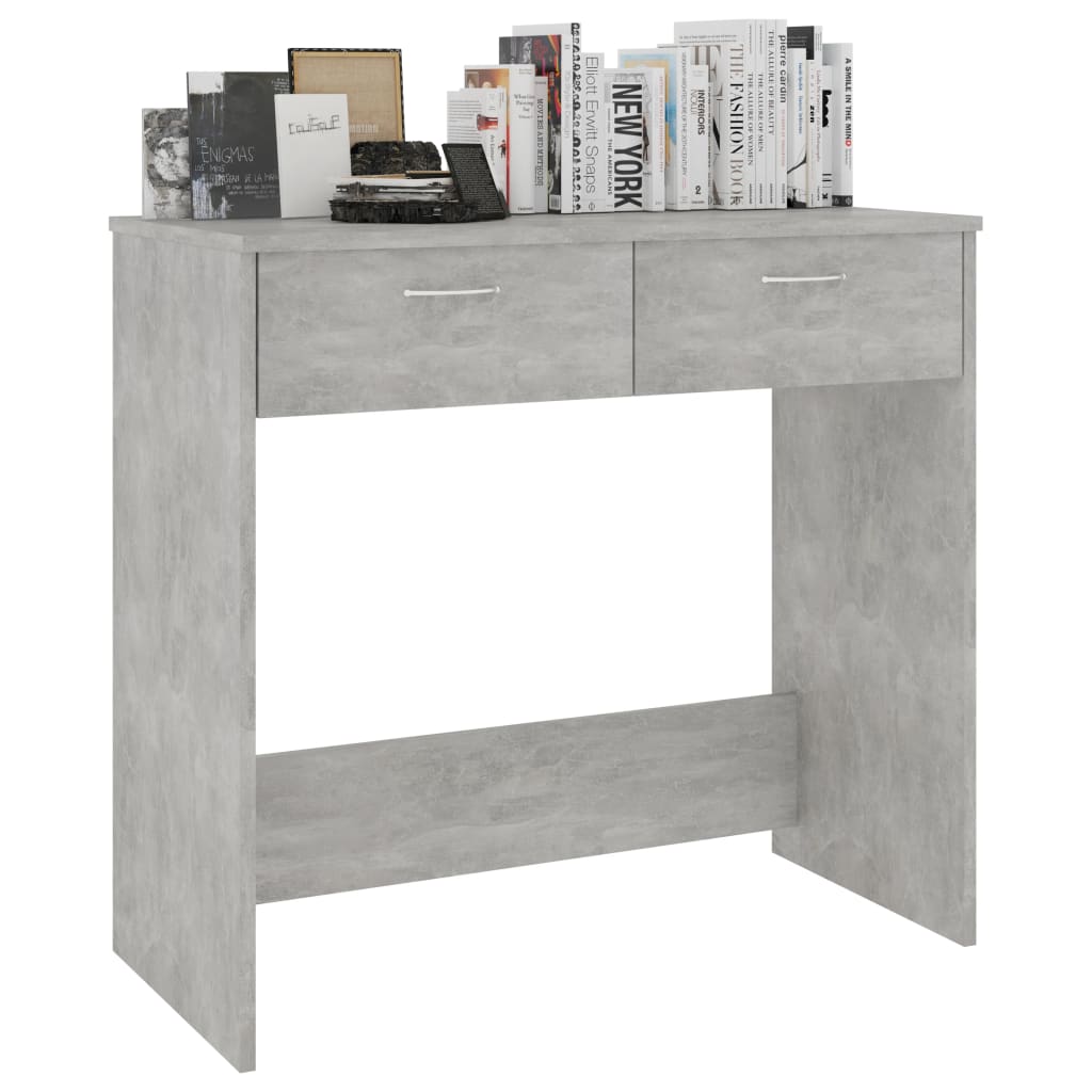 Skrivebord Betonggrå 80X40X75 Cm Konstruert Tre