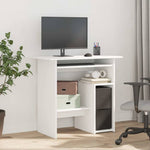 Skrivebord Hvit 80X45X74 Cm Konstruert Tre