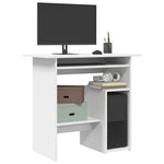 Skrivebord Hvit 80X45X74 Cm Konstruert Tre