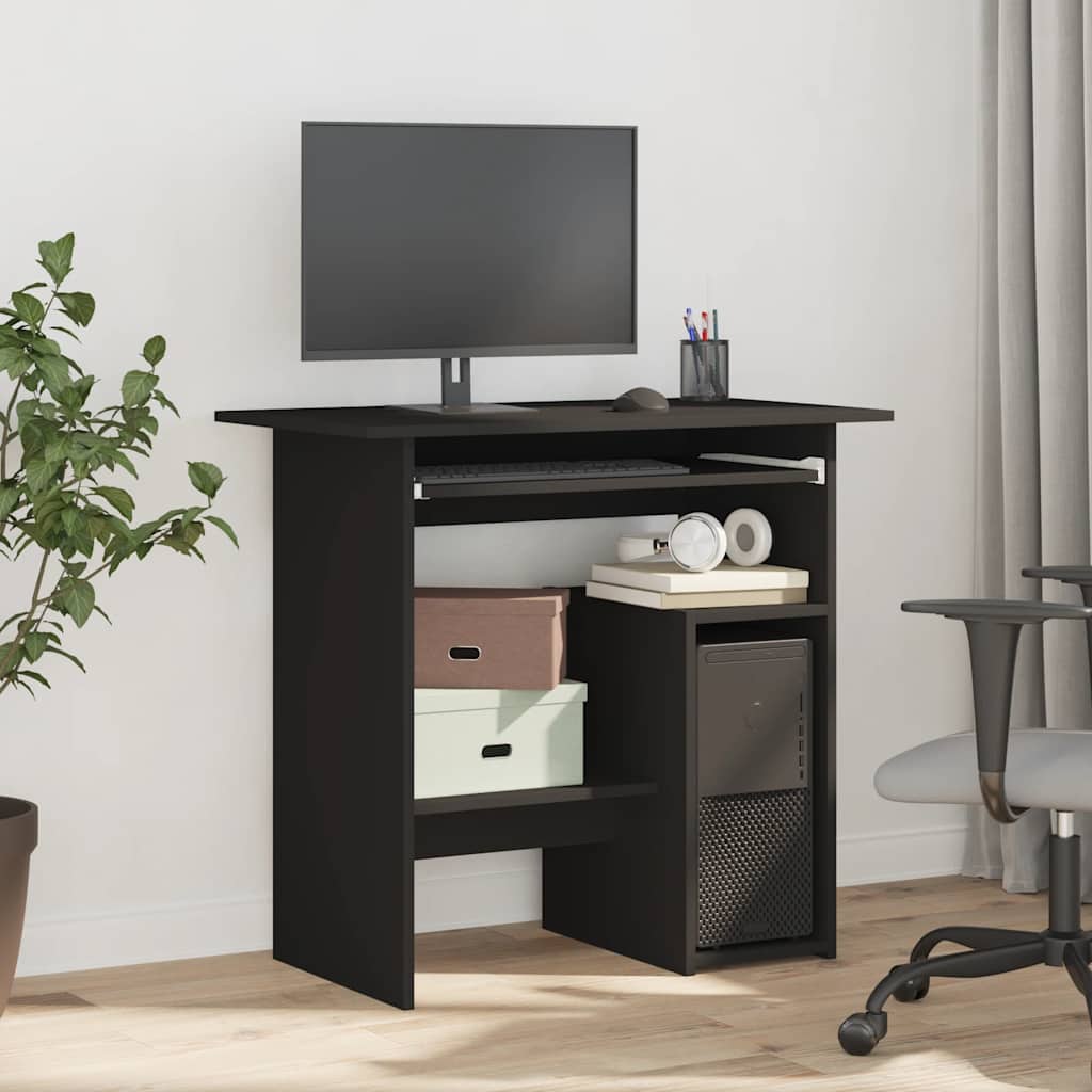 Skrivebord Svart 80X45X74 Cm Konstruert Tre