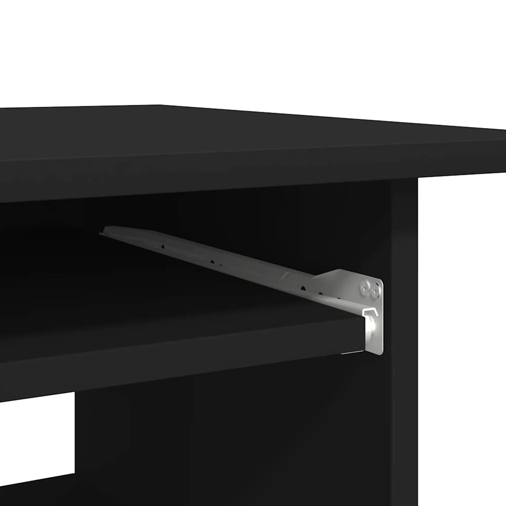 Skrivebord Svart 80X45X74 Cm Konstruert Tre