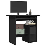 Skrivebord Svart 80X45X74 Cm Konstruert Tre