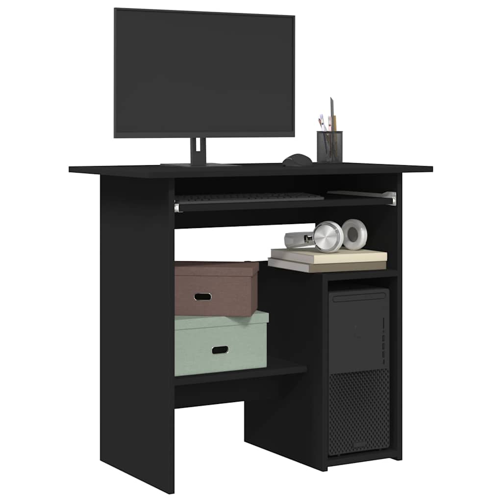 Skrivebord Svart 80X45X74 Cm Konstruert Tre