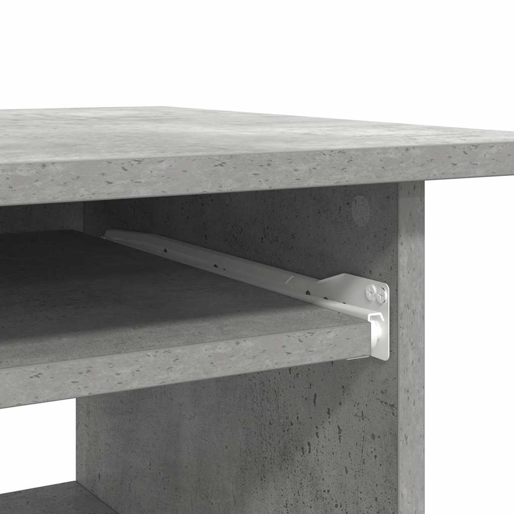 Skrivebord Betonggrå 80X45X74 Cm Konstruert Tre