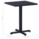 Hagebord Svart 60X60X75 Cm