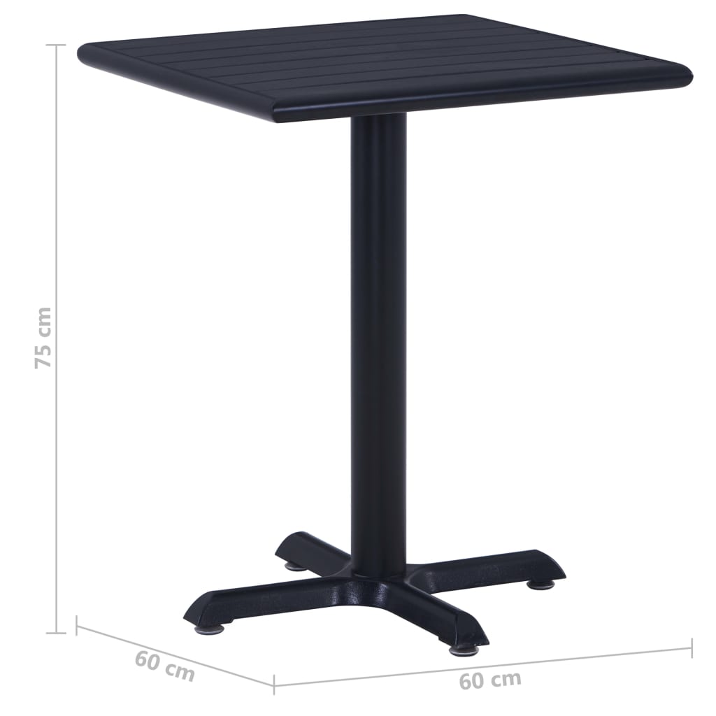 Hagebord Svart 60X60X75 Cm
