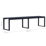 Hagebenk 180 Cm Ps-Brett Svart
