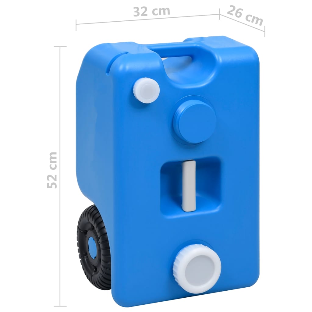 Vanntank Med Hjul For Camping 25 L Blå
