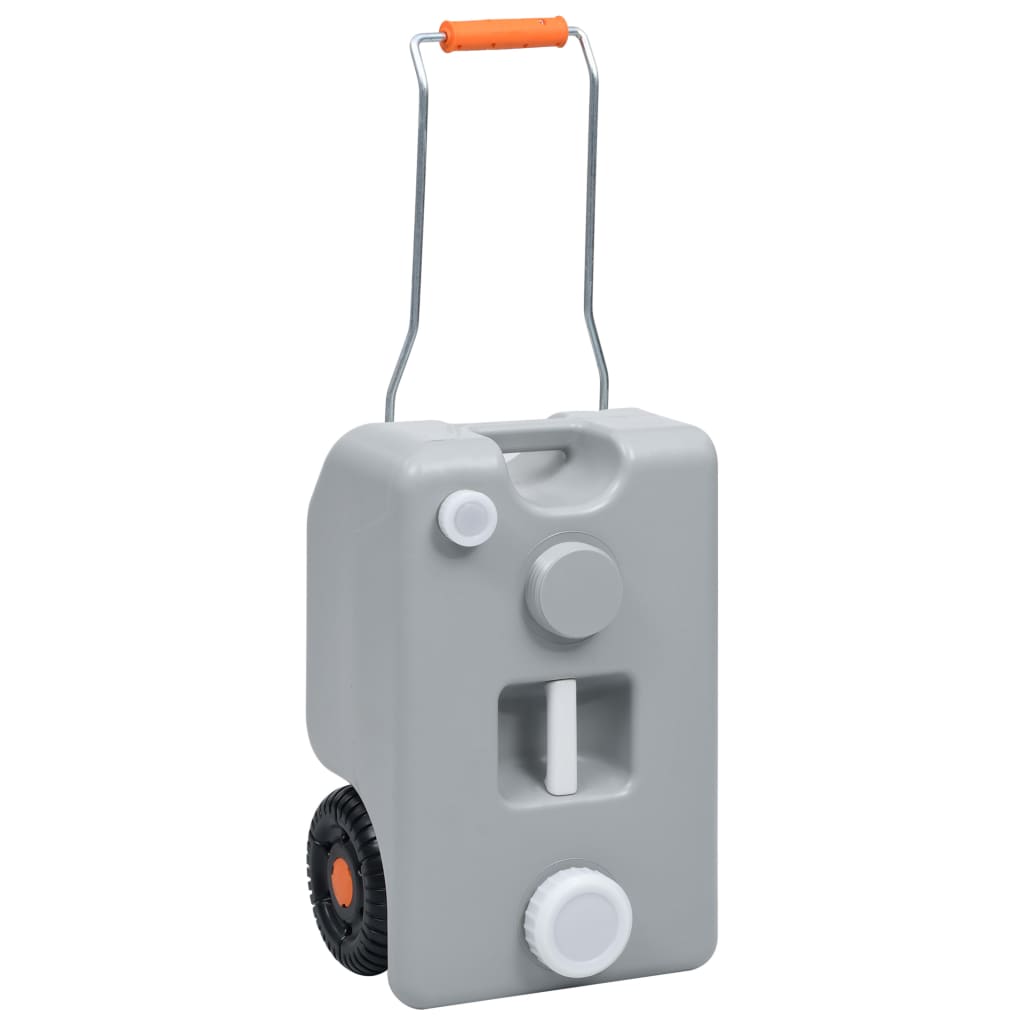 Vanntank Med Hjul For Camping 25 L Grå