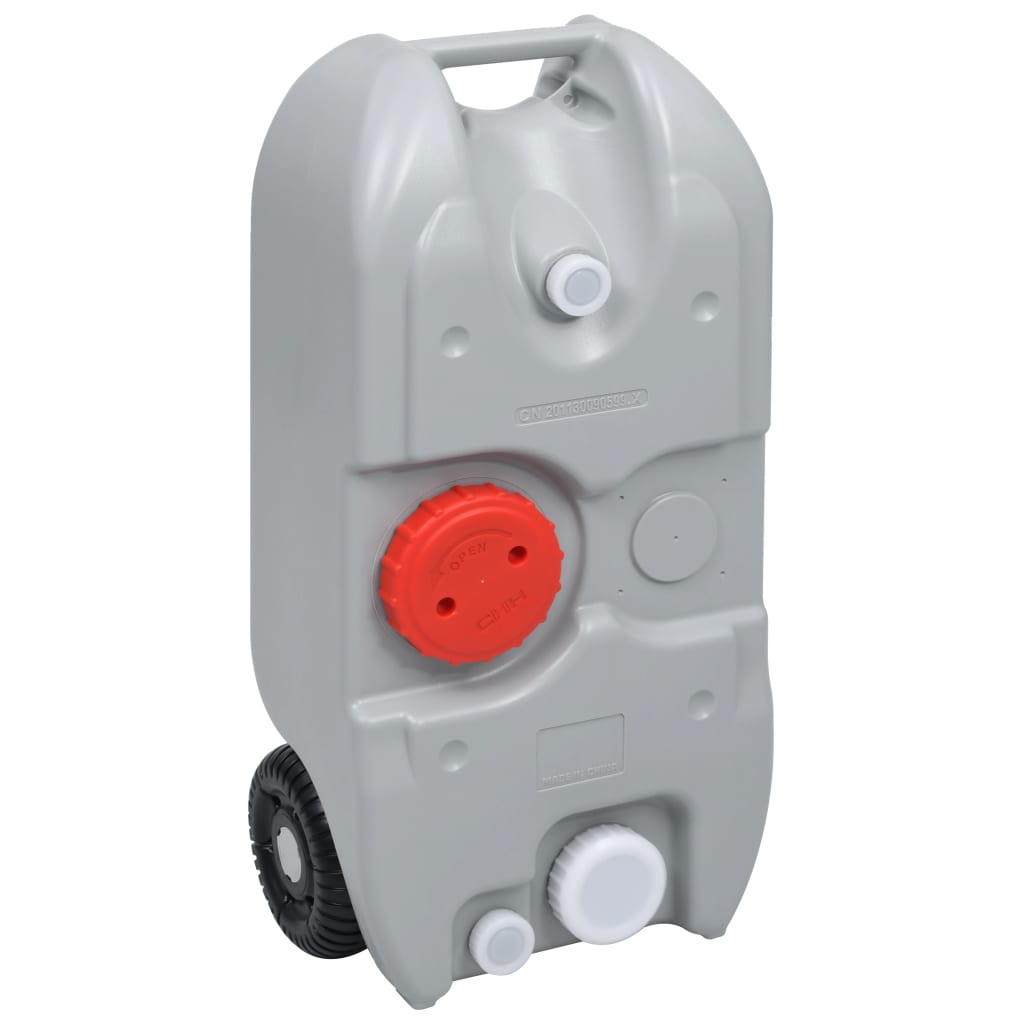 Vanntank Med Hjul For Camping 40 L Grå
