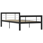 Sengeramme Svart Og Hvit Metall 90X200 Cm