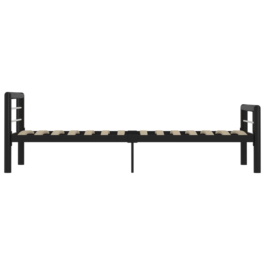Sengeramme Svart Og Hvit Metall 90X200 Cm
