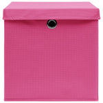 Oppbevaringsbokser Med Lokk 4 Stk Rosa 32X32X32 Cm Stoff