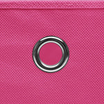 Oppbevaringsbokser Med Lokk 4 Stk Rosa 32X32X32 Cm Stoff