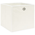 Oppbevaringsbokser 4 Stk Hvit 32X32X32 Cm Stoff