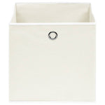 Oppbevaringsbokser 4 Stk Hvit 32X32X32 Cm Stoff