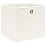 Oppbevaringsbokser 10 Stk Hvit 32X32X32 Cm Stoff