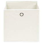 Oppbevaringsbokser 10 Stk Hvit 32X32X32 Cm Stoff