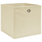 Oppbevaringsbokser 4 Stk Kremhvit 32X32X32 Cm Stoff