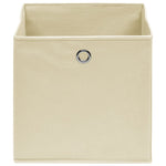 Oppbevaringsbokser 10 Stk Kremhvit 32X32X32 Cm Stoff