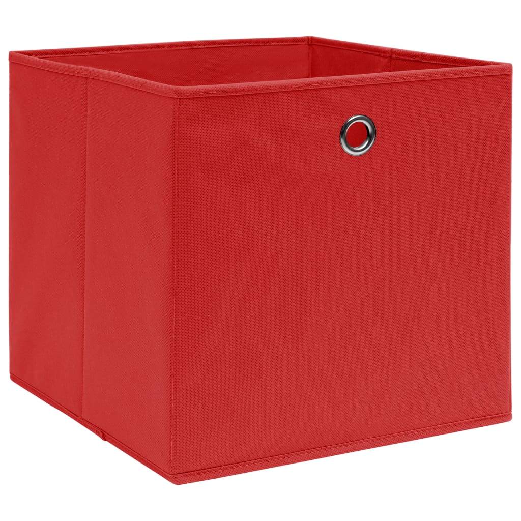 Oppbevaringsbokser 4 Stk Rød 32X32X32 Cm Stoff
