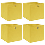 Oppbevaringsbokser 4 Stk Gul 32X32X32 Cm Stoff