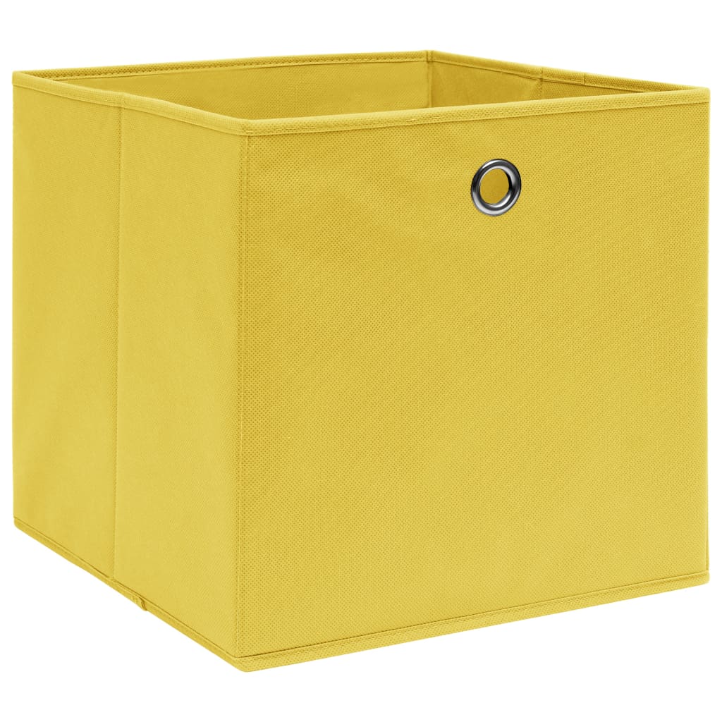 Oppbevaringsbokser 4 Stk Gul 32X32X32 Cm Stoff