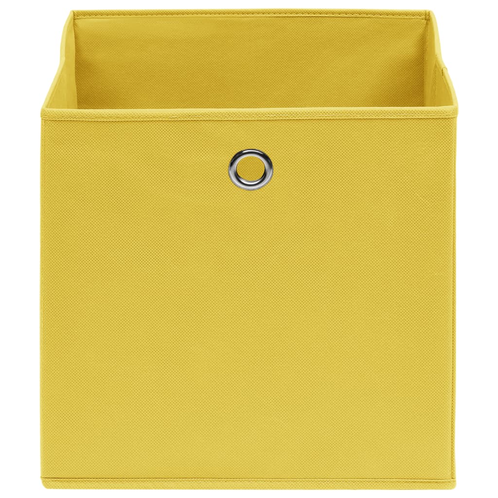 Oppbevaringsbokser 4 Stk Gul 32X32X32 Cm Stoff