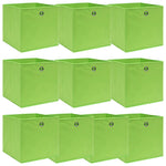 Oppbevaringsbokser 10 Stk Grønn 32X32X32 Cm Stoff
