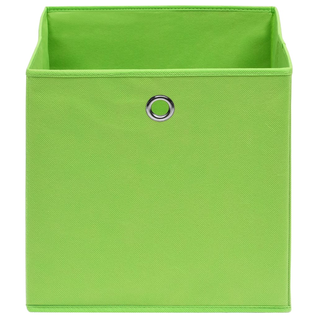 Oppbevaringsbokser 10 Stk Grønn 32X32X32 Cm Stoff