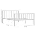 Sengeramme Hvit Metall 120X200 Cm