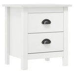 Nattbord Hill Hvit 46X35X49,5 Cm Heltre Furu