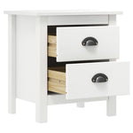 Nattbord Hill Hvit 46X35X49,5 Cm Heltre Furu