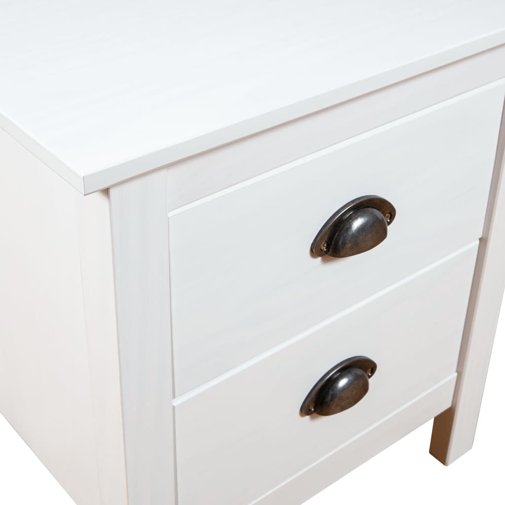 Nattbord Hill Hvit 46X35X49,5 Cm Heltre Furu