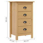 Skjenk Hill 46X35X80 Cm Heltre Furu