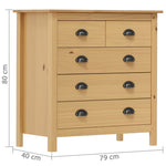 Skjenk Hill 79X40X80 Cm Heltre Furu